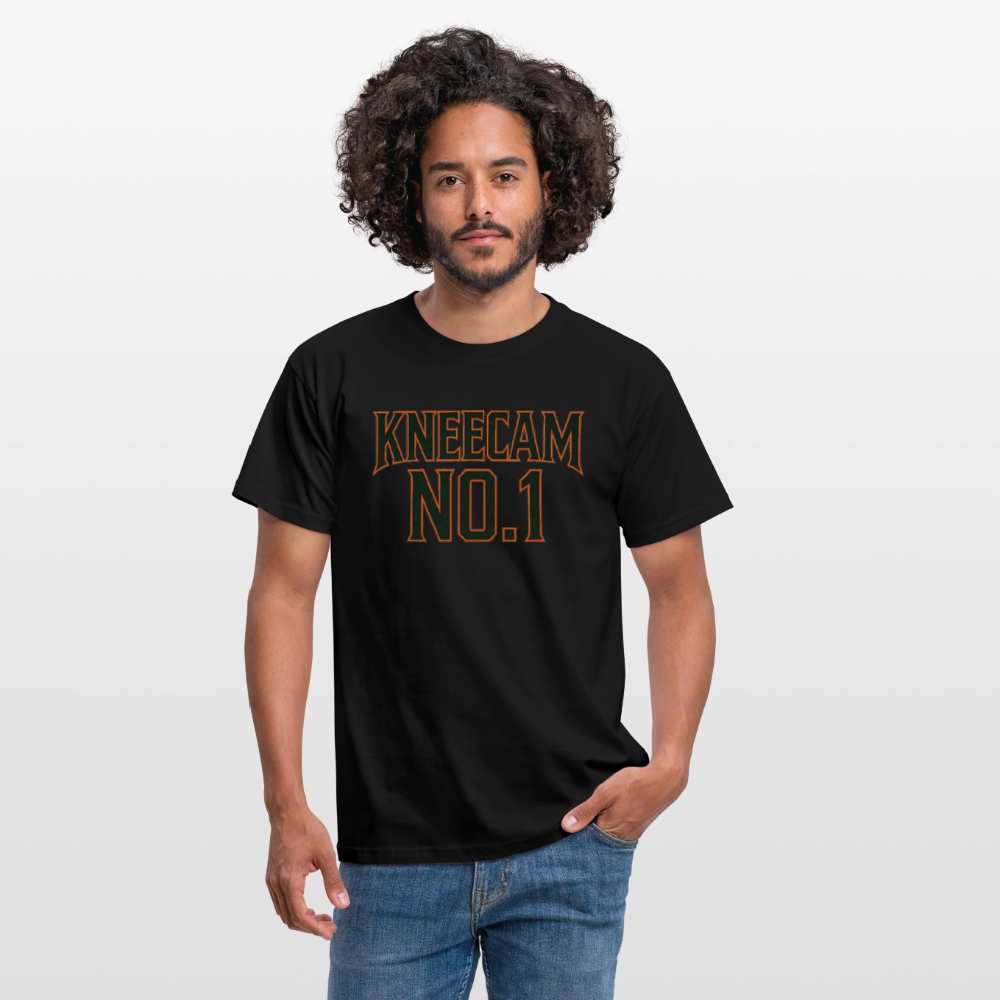 Technoviking-Kneecam No1. - Männer T-Shirt - Schwarz