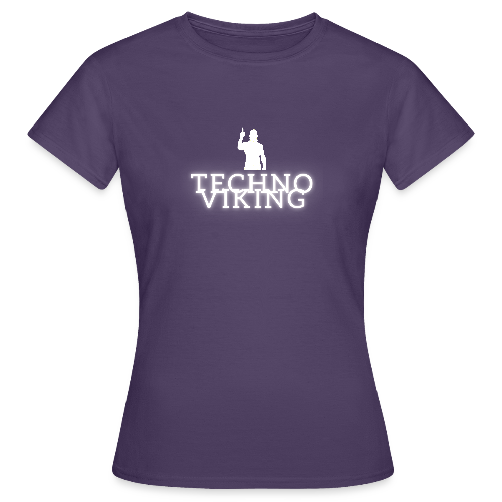 Technoviking drink & dance - Frauen T-Shirt - Dunkellila