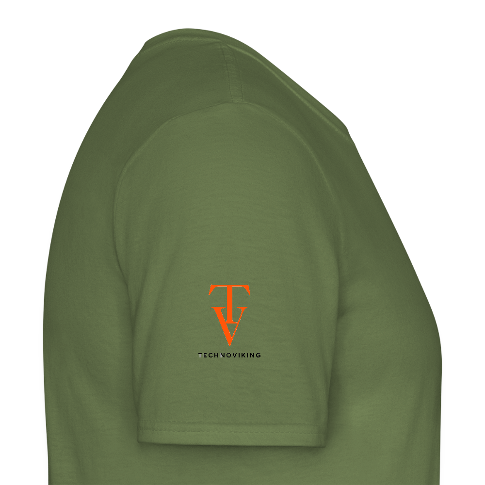 Technoviking-Kneecam No1. - Männer T-Shirt - Militärgrün