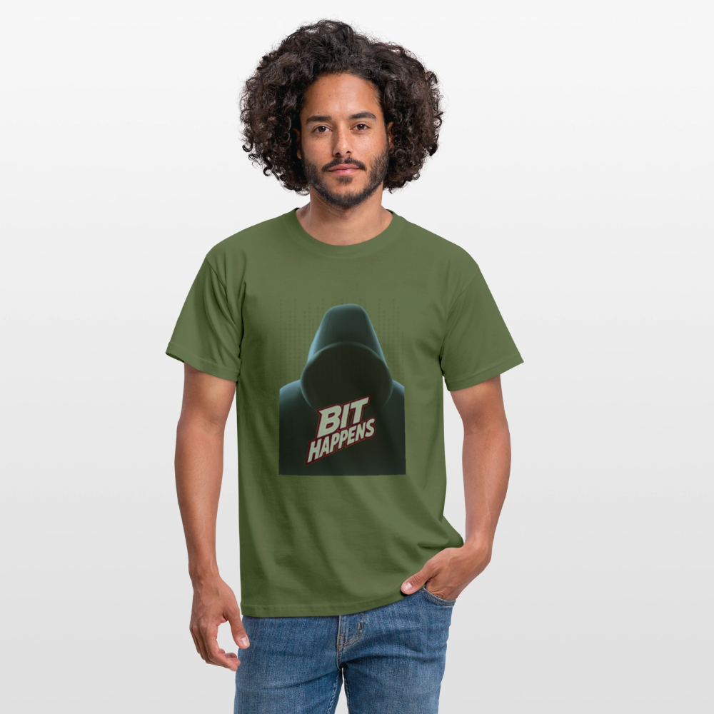 Bit Happens - Männer T-Shirt - Militärgrün