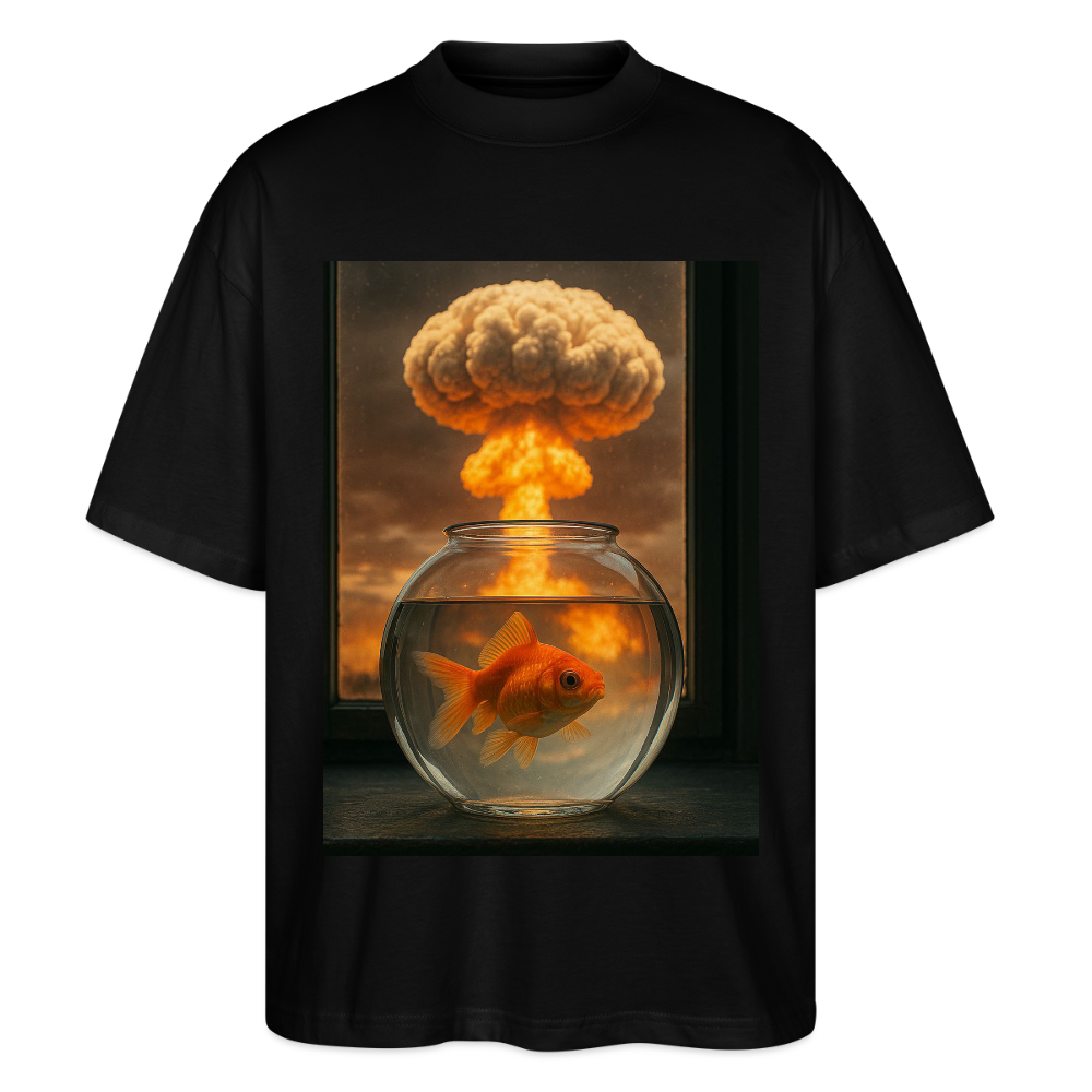 Fish World is ending - Stanley/Stella Oversized Unisex Bio T-Shirt Blaster - Schwarz