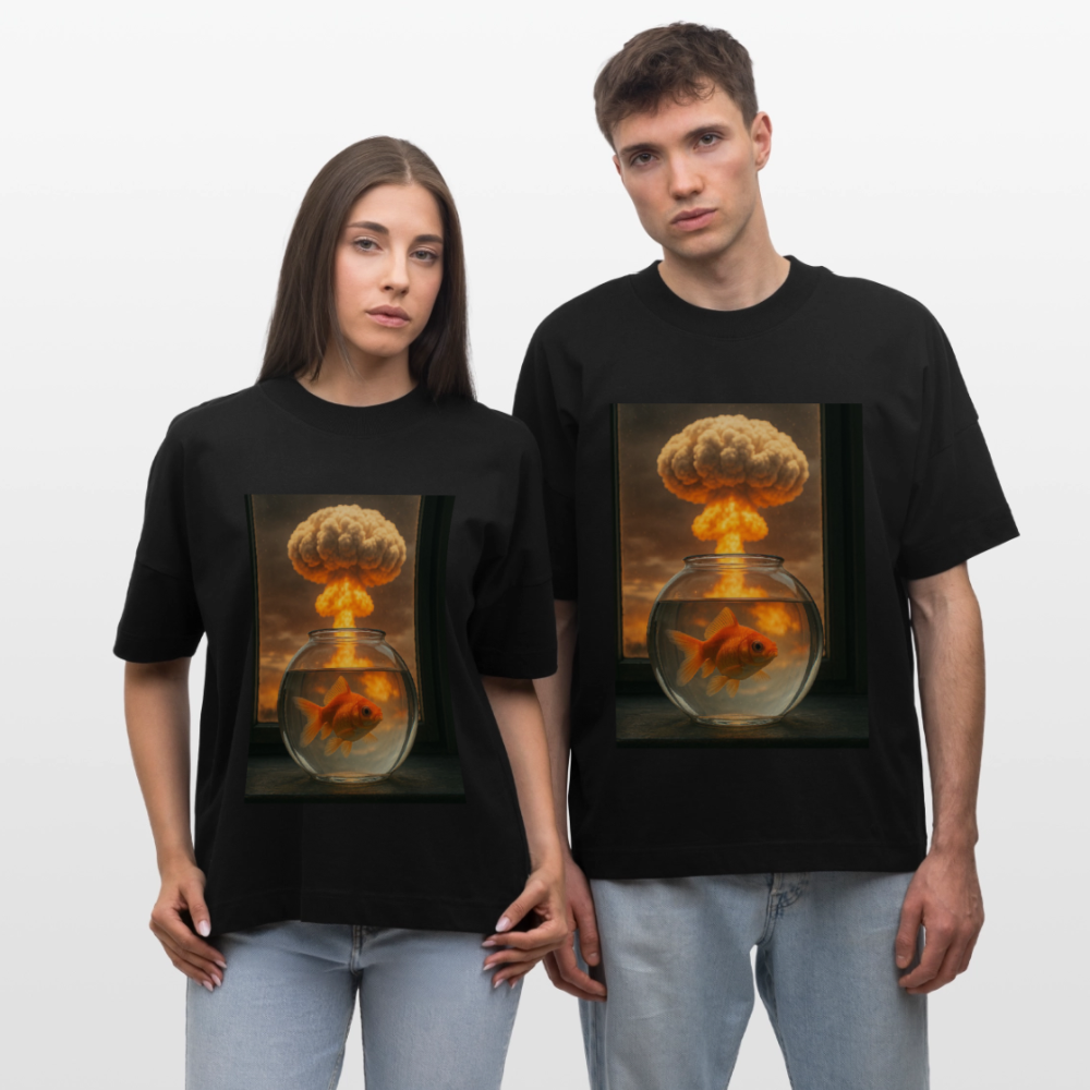 Fish World is ending - Stanley/Stella Oversized Unisex Bio T-Shirt Blaster - Schwarz