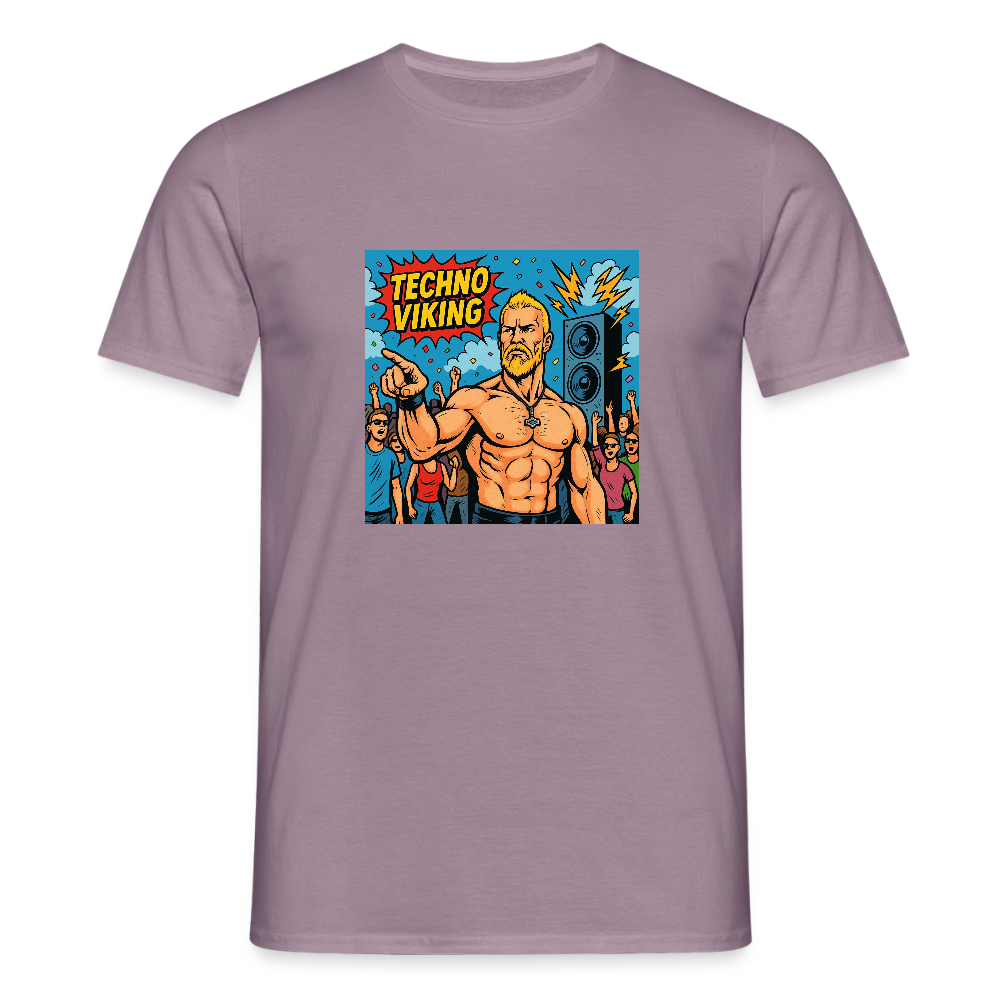 Technoviking Comic - Männer T-Shirt - Lilagrau