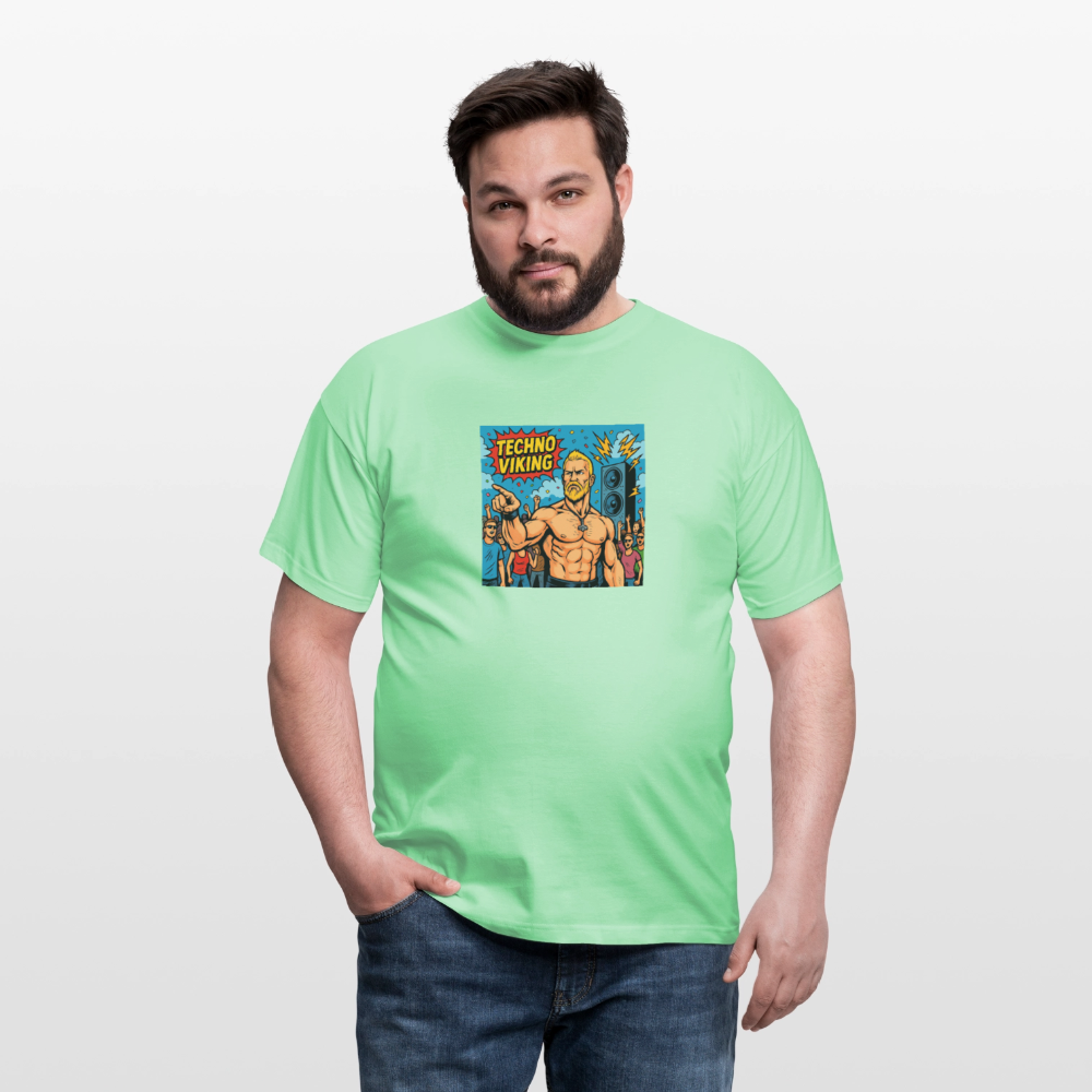 Technoviking Comic - Männer T-Shirt - Mintgrün