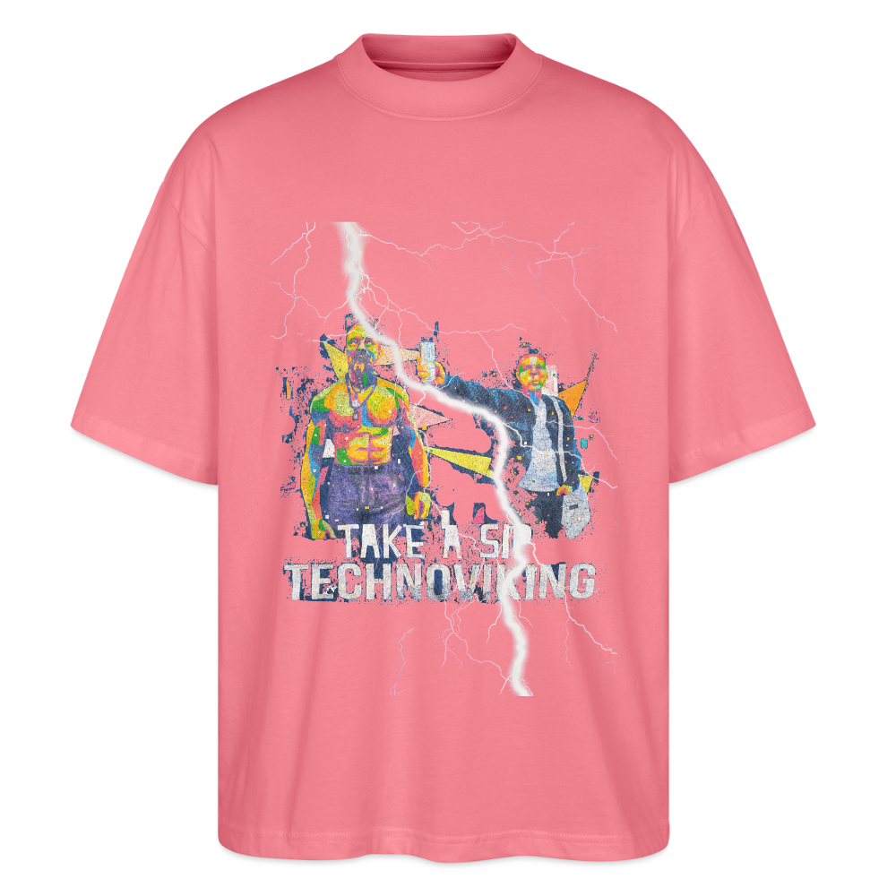 Technoviking electrified Pop Art - Stanley/Stella Oversized Unisex Bio T-Shirt Blaster - Pink