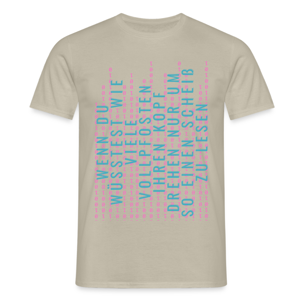 Und Tschüß Metaversum - Männer T-Shirt - Sandbeige