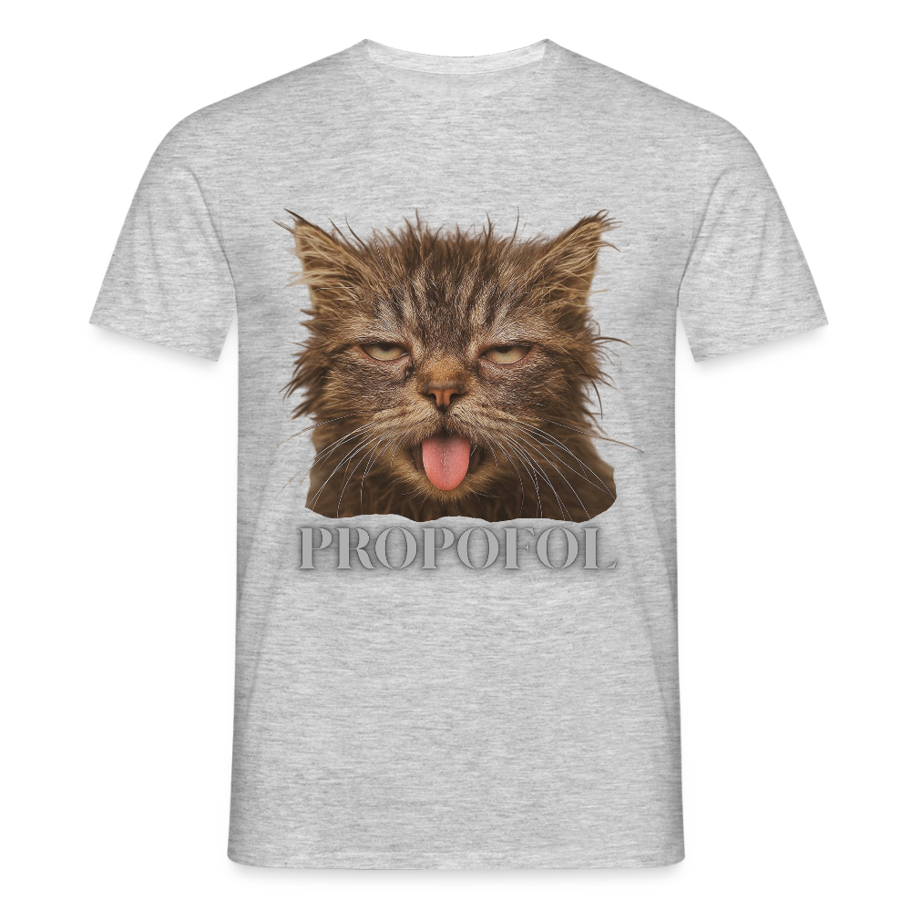 Grumpy Cat - Männer T-Shirt - Grau meliert