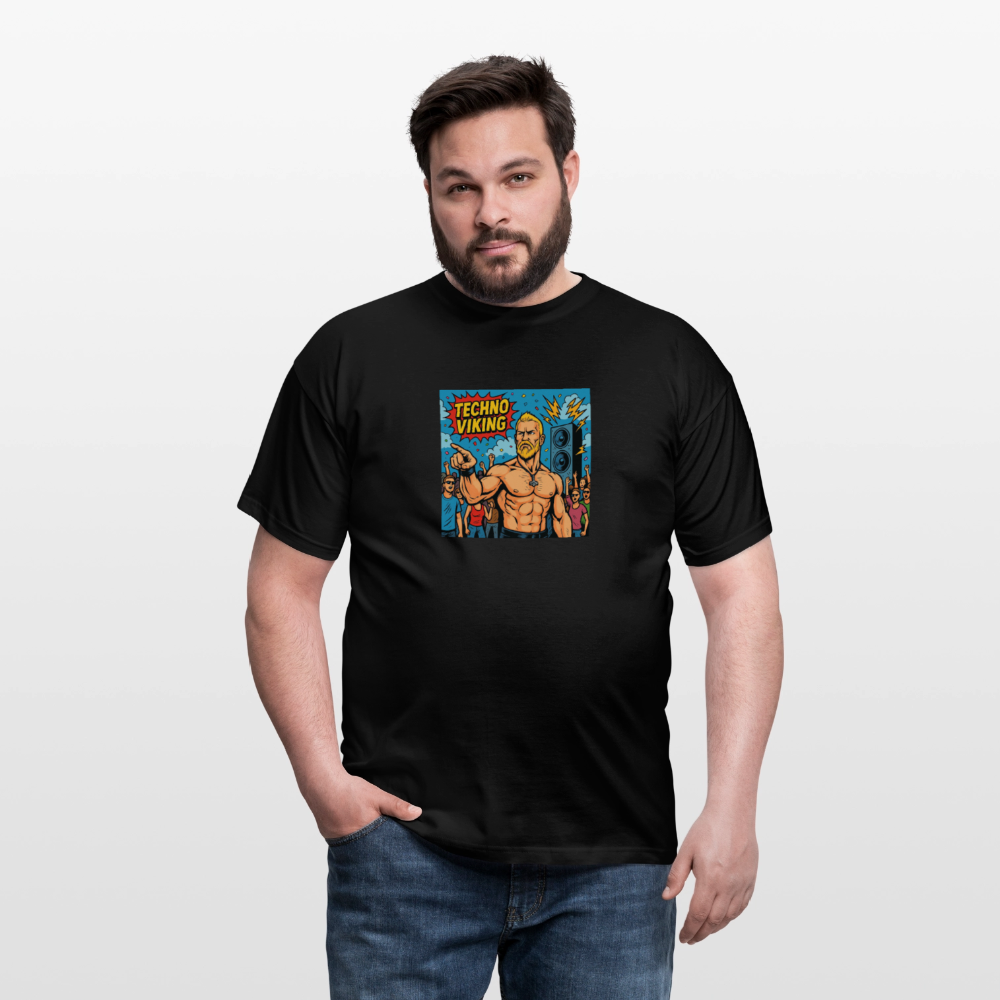 Technoviking Comic - Männer T-Shirt - Schwarz