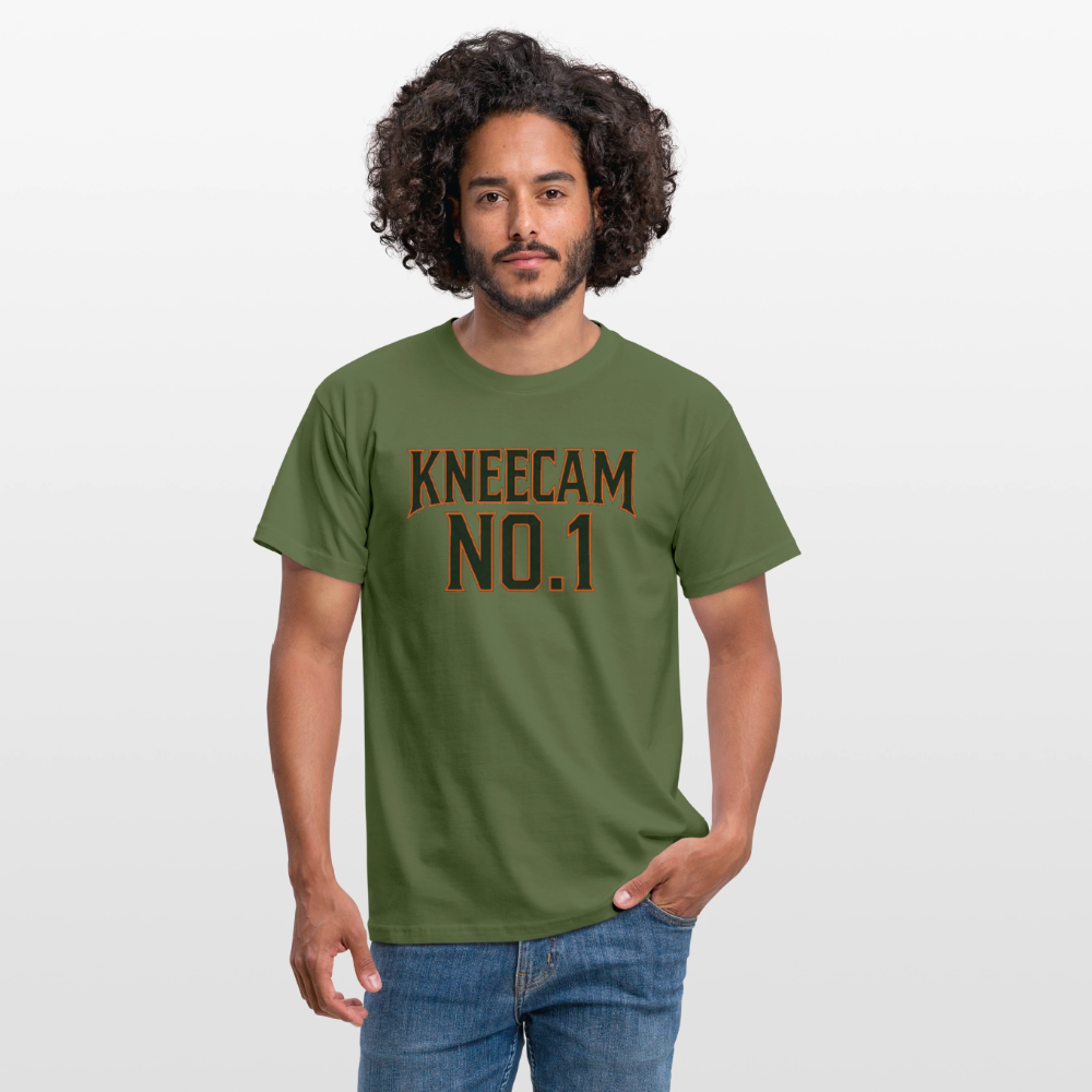 Technoviking-Kneecam No1. - Männer T-Shirt - Militärgrün