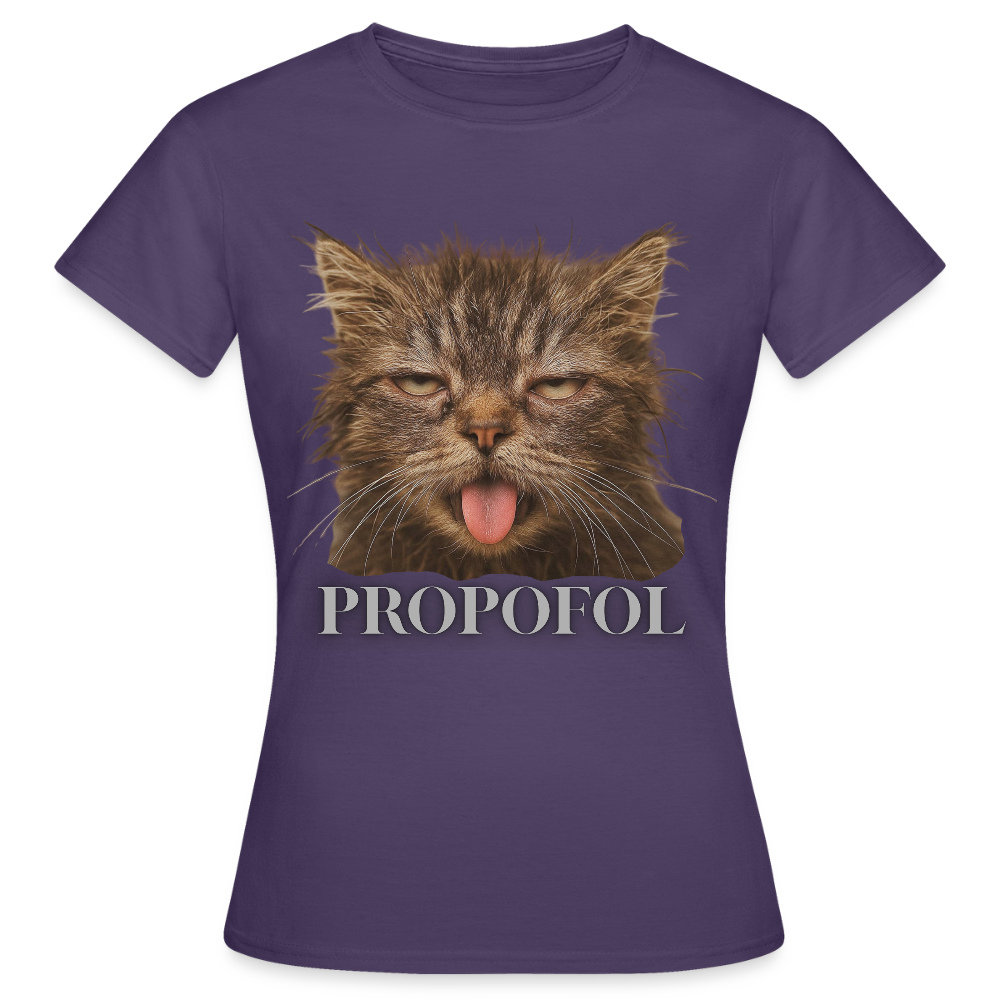 Grumpy Cat - Frauen T-Shirt - Dunkellila