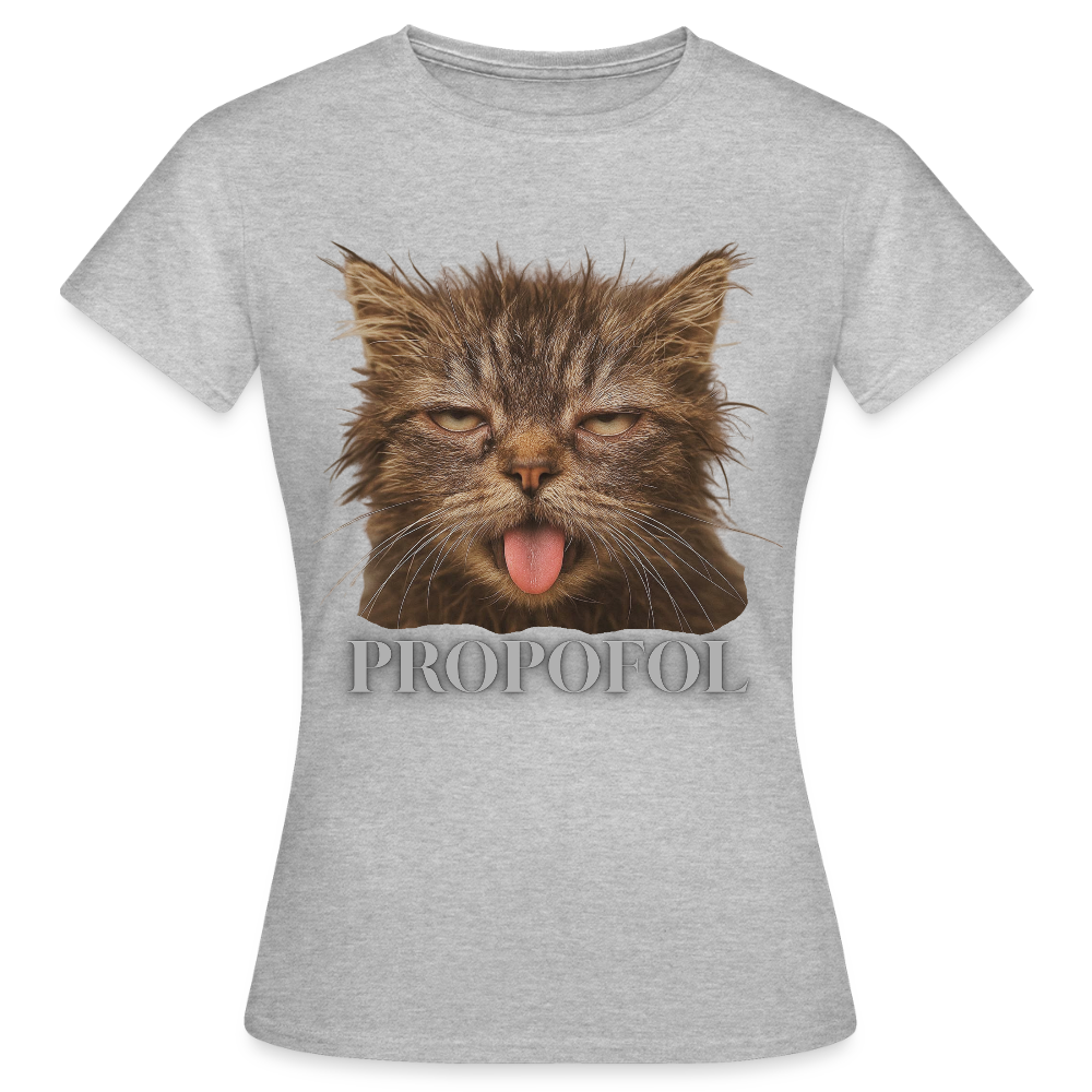 Grumpy Cat - Frauen T-Shirt - Grau meliert