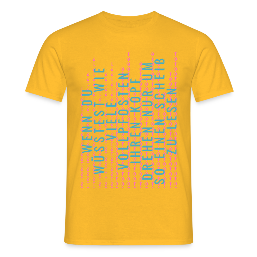 Und Tschüß Metaversum - Männer T-Shirt - Gelb