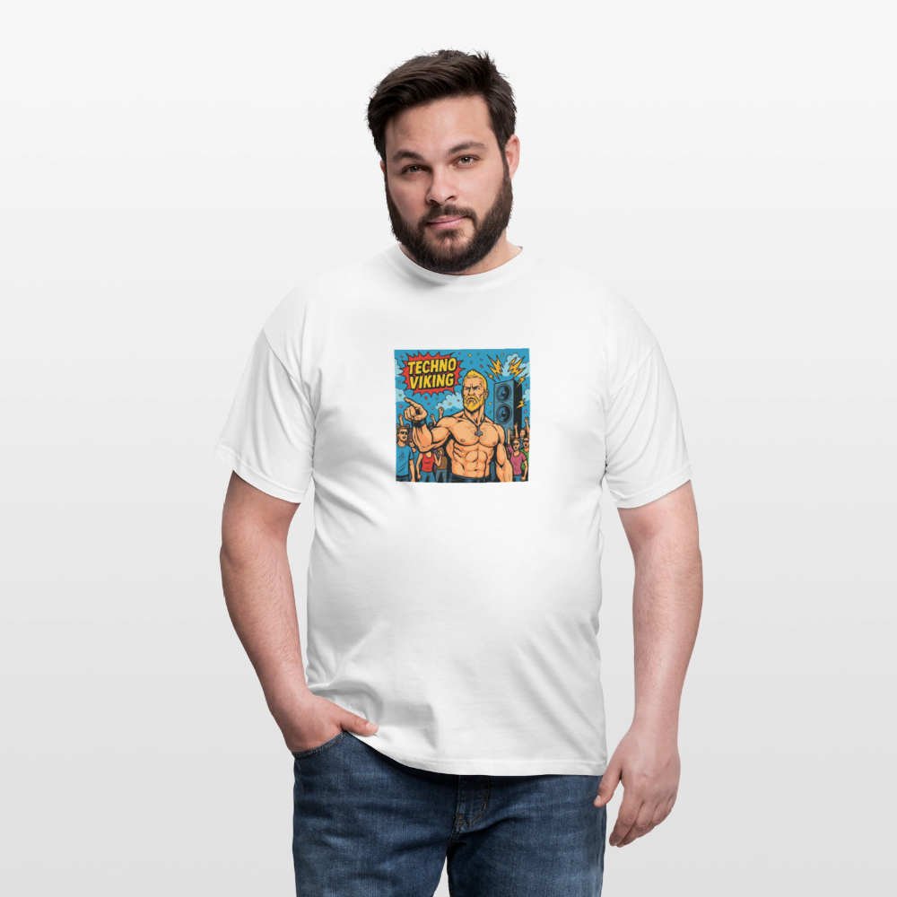 Technoviking Comic - Männer T-Shirt - Weiß