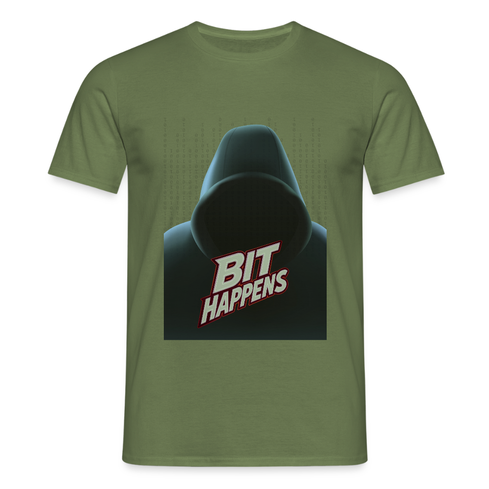 Bit Happens - Männer T-Shirt - Militärgrün