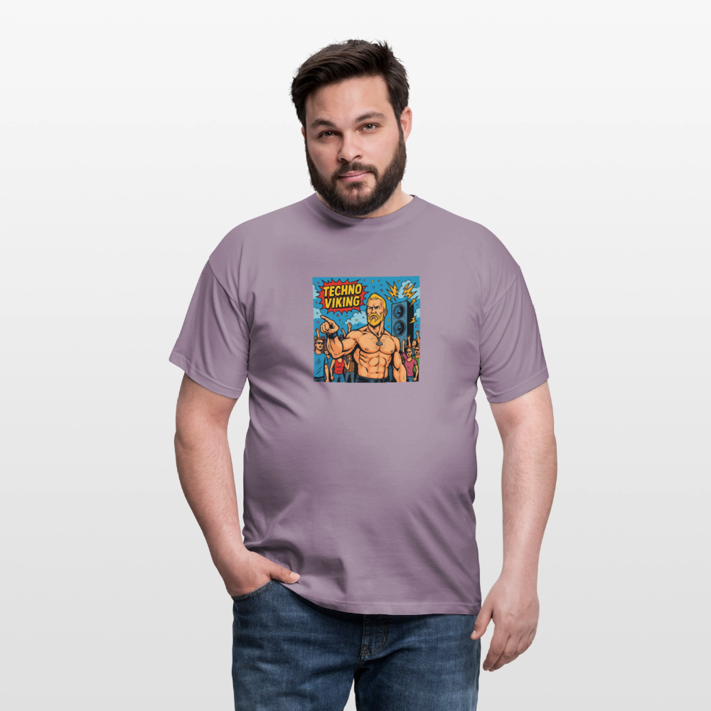 Technoviking Comic - Männer T-Shirt - Lilagrau