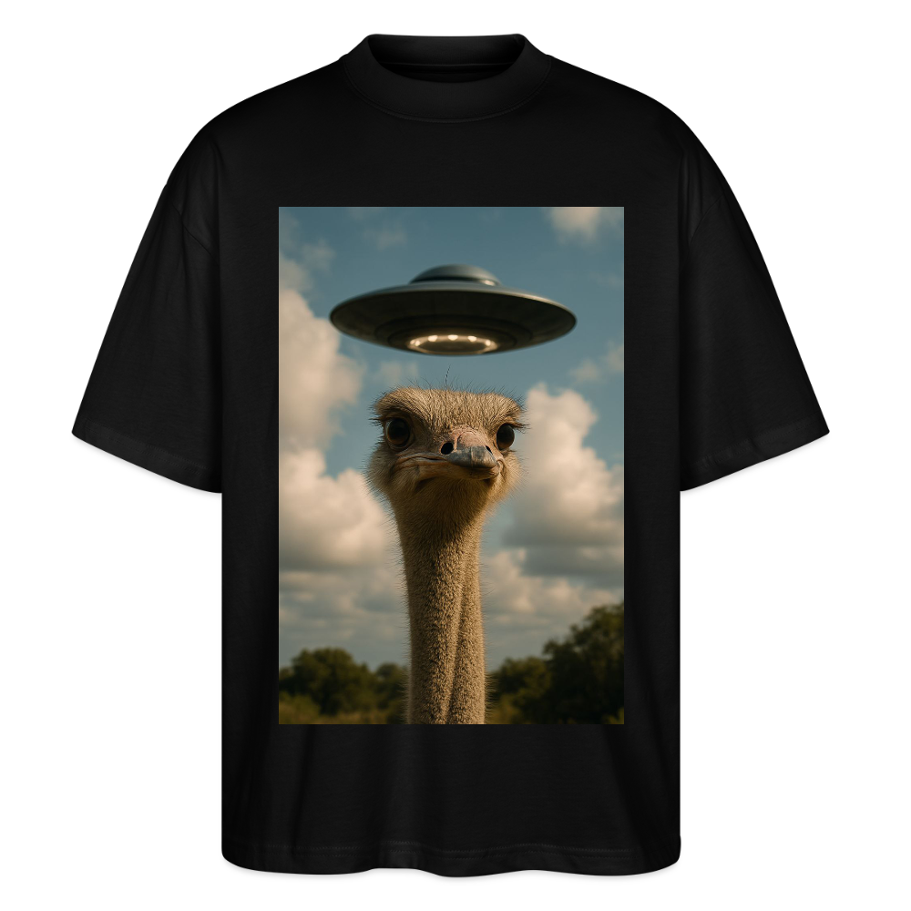 They are here ostrich - Stanley/Stella Oversized Unisex Bio T-Shirt Blaster - Schwarz