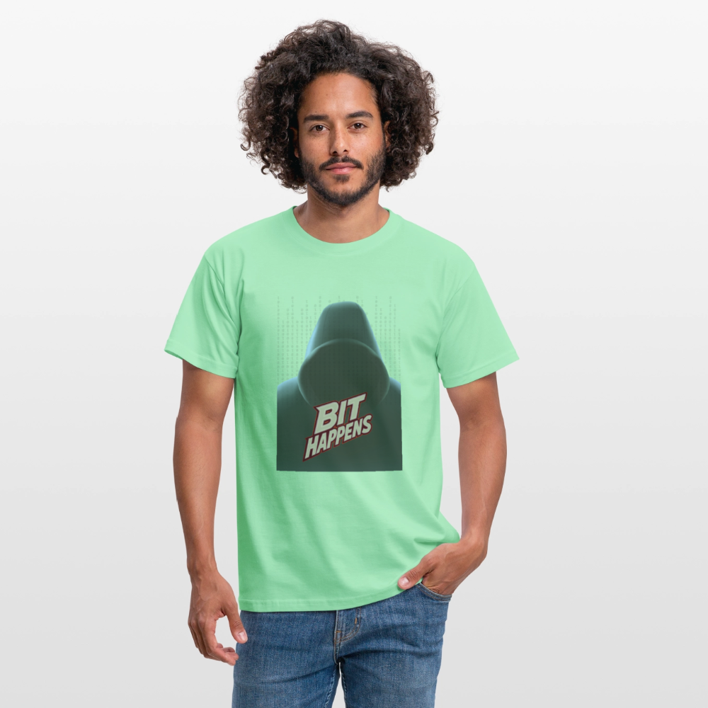 Bit Happens - Männer T-Shirt - Mintgrün