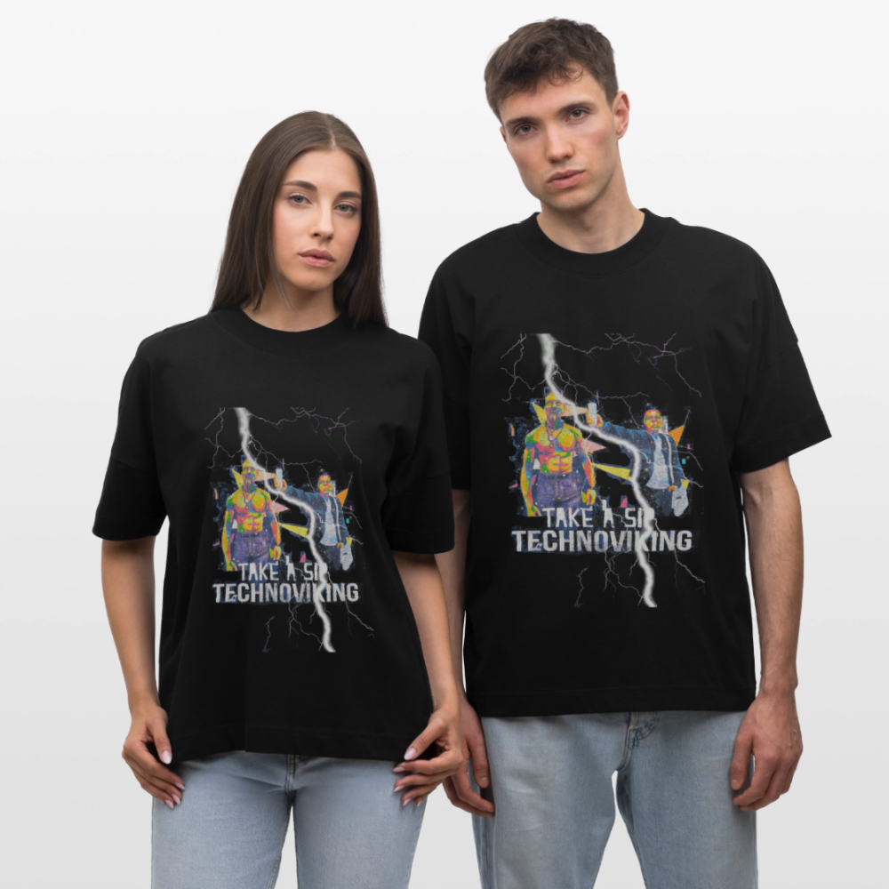 Technoviking electrified Pop Art - Stanley/Stella Oversized Unisex Bio T-Shirt Blaster - Schwarz