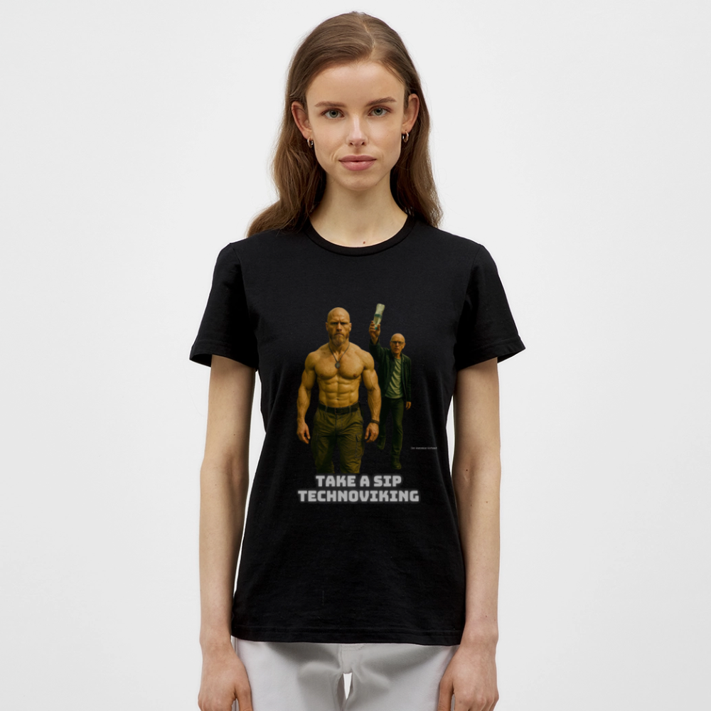 Take a sip Technoviking - Frauen T-Shirt - Schwarz