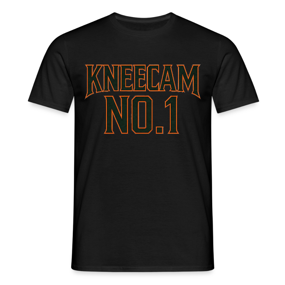 Technoviking-Kneecam No1. - Männer T-Shirt - Schwarz