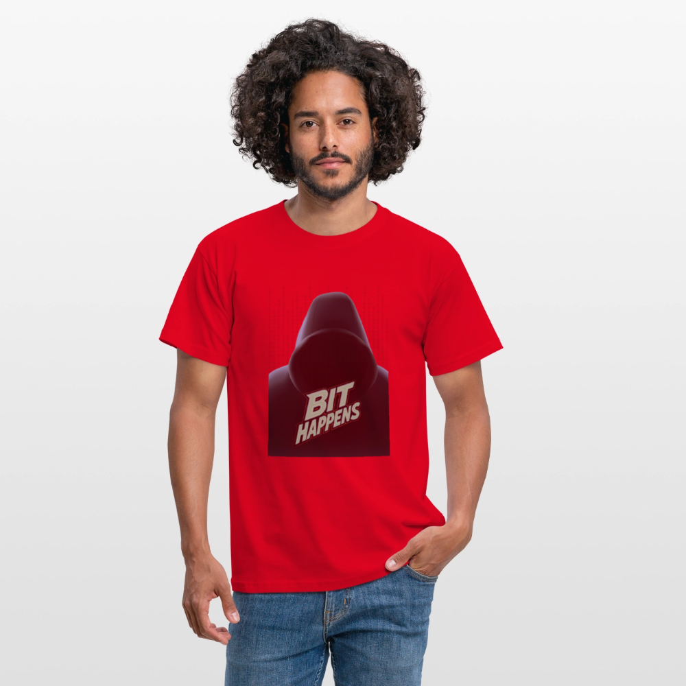 Bit Happens - Männer T-Shirt - Rot
