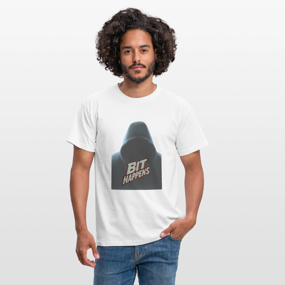Bit Happens - Männer T-Shirt - Weiß