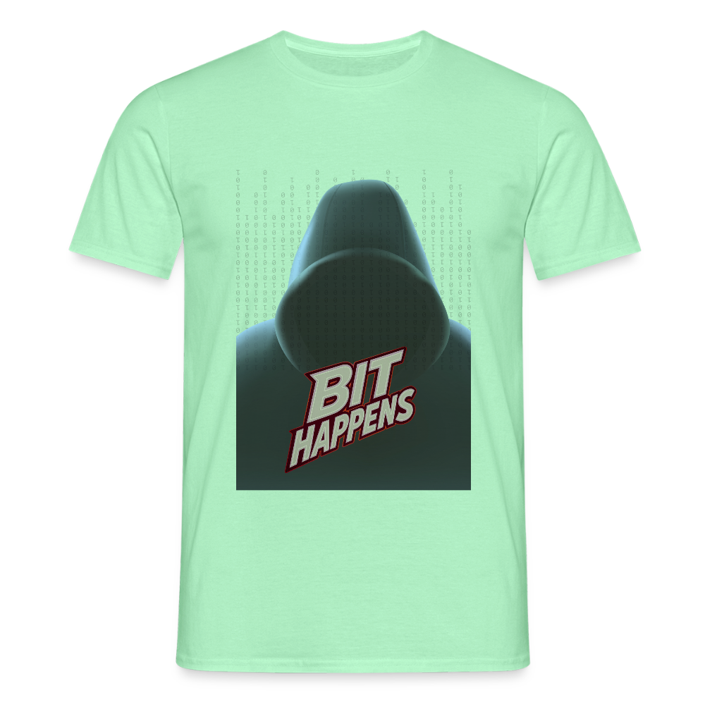 Bit Happens - Männer T-Shirt - Mintgrün
