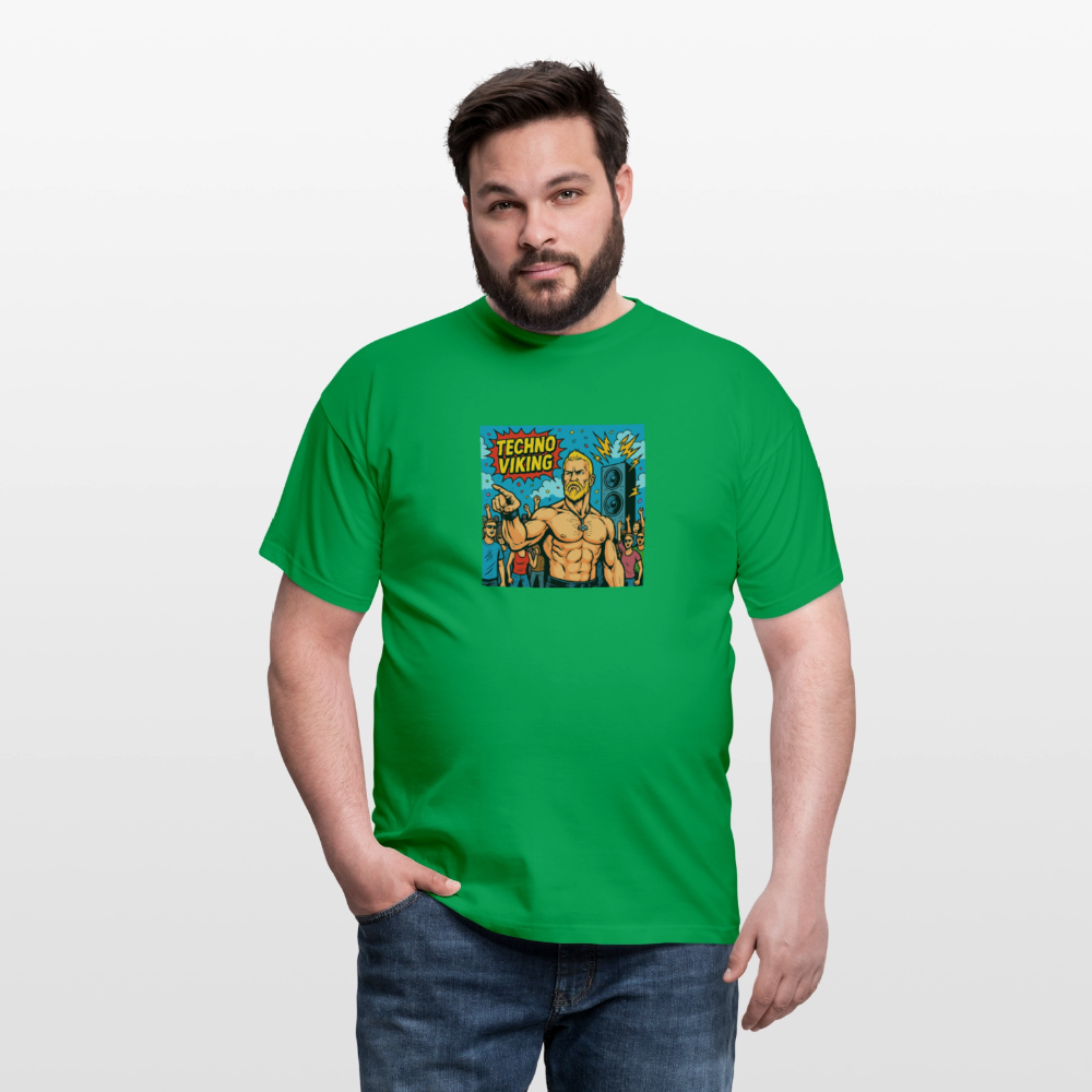Technoviking Comic - Männer T-Shirt - Kelly Green