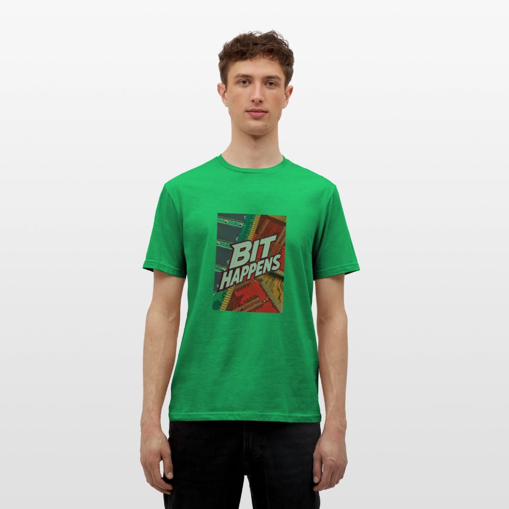 Bit Happens - Männer T-Shirt - Kelly Green
