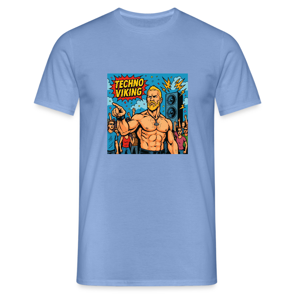 Technoviking Comic - Männer T-Shirt - carolina blue