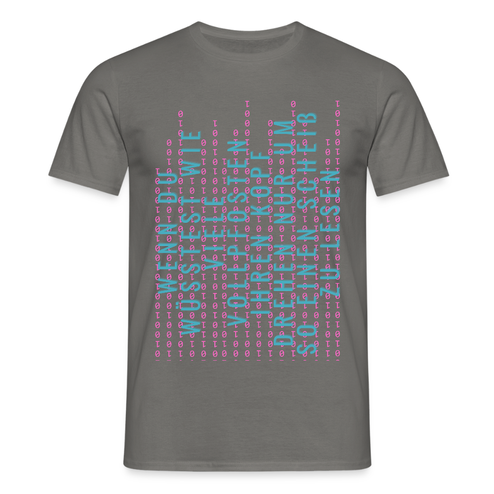 Und Tschüß Metaversum - Männer T-Shirt - Graphit