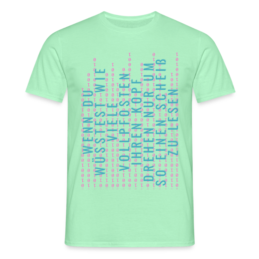 Und Tschüß Metaversum - Männer T-Shirt - Mintgrün
