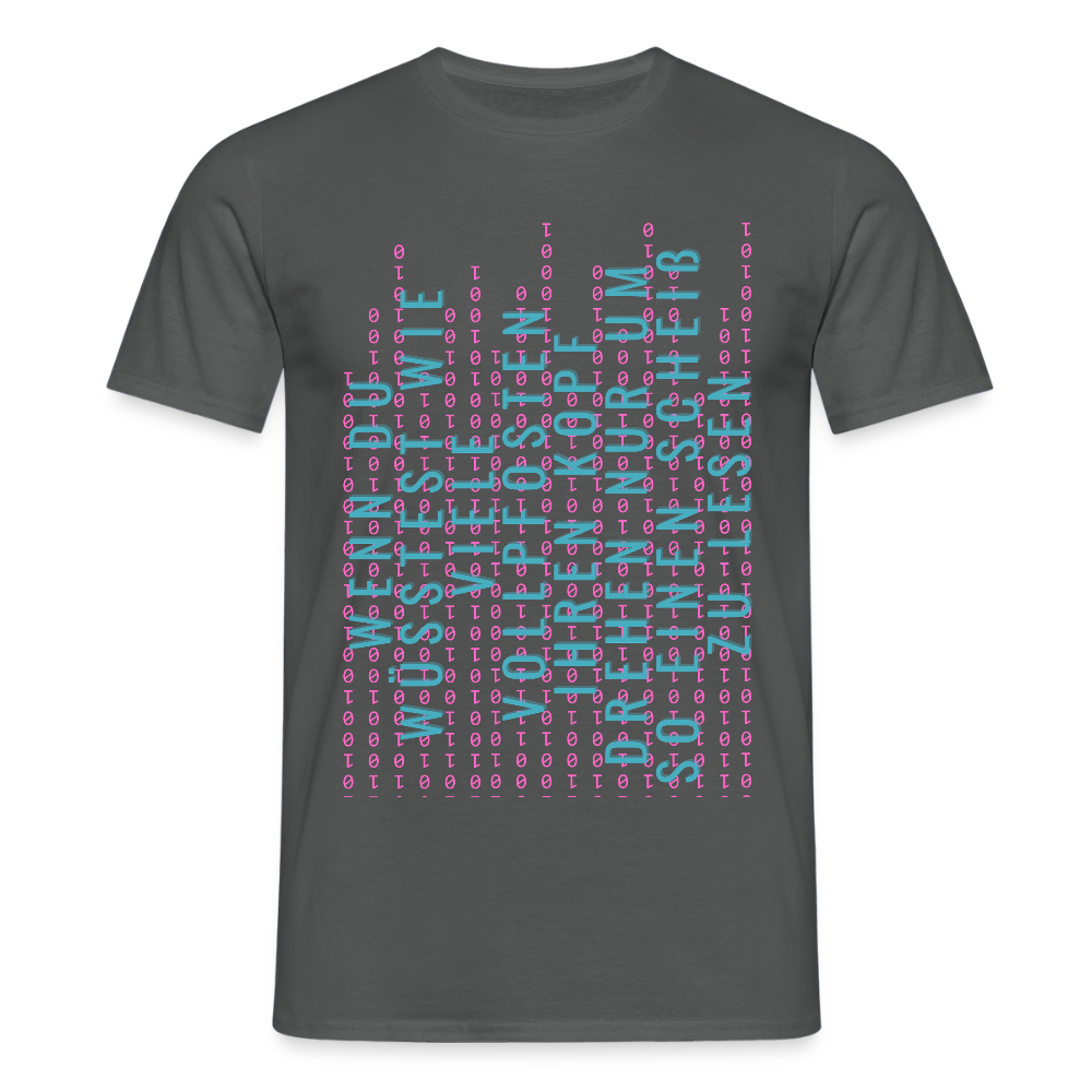 Und Tschüß Metaversum - Männer T-Shirt - Anthrazit