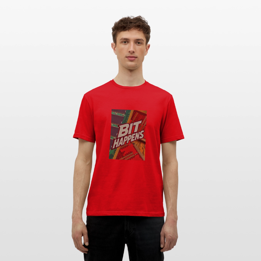 Bit Happens - Männer T-Shirt - Rot
