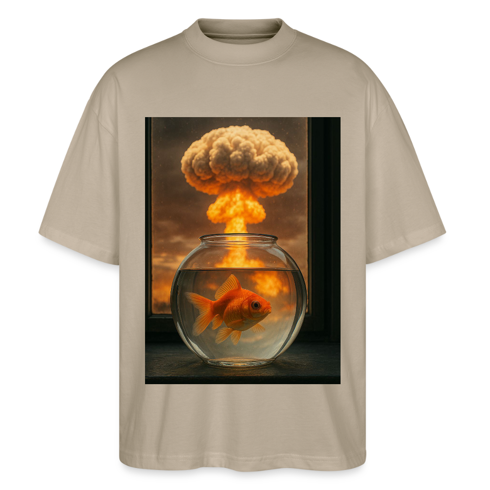 Fish World is ending - Stanley/Stella Oversized Unisex Bio T-Shirt Blaster - Steingrau