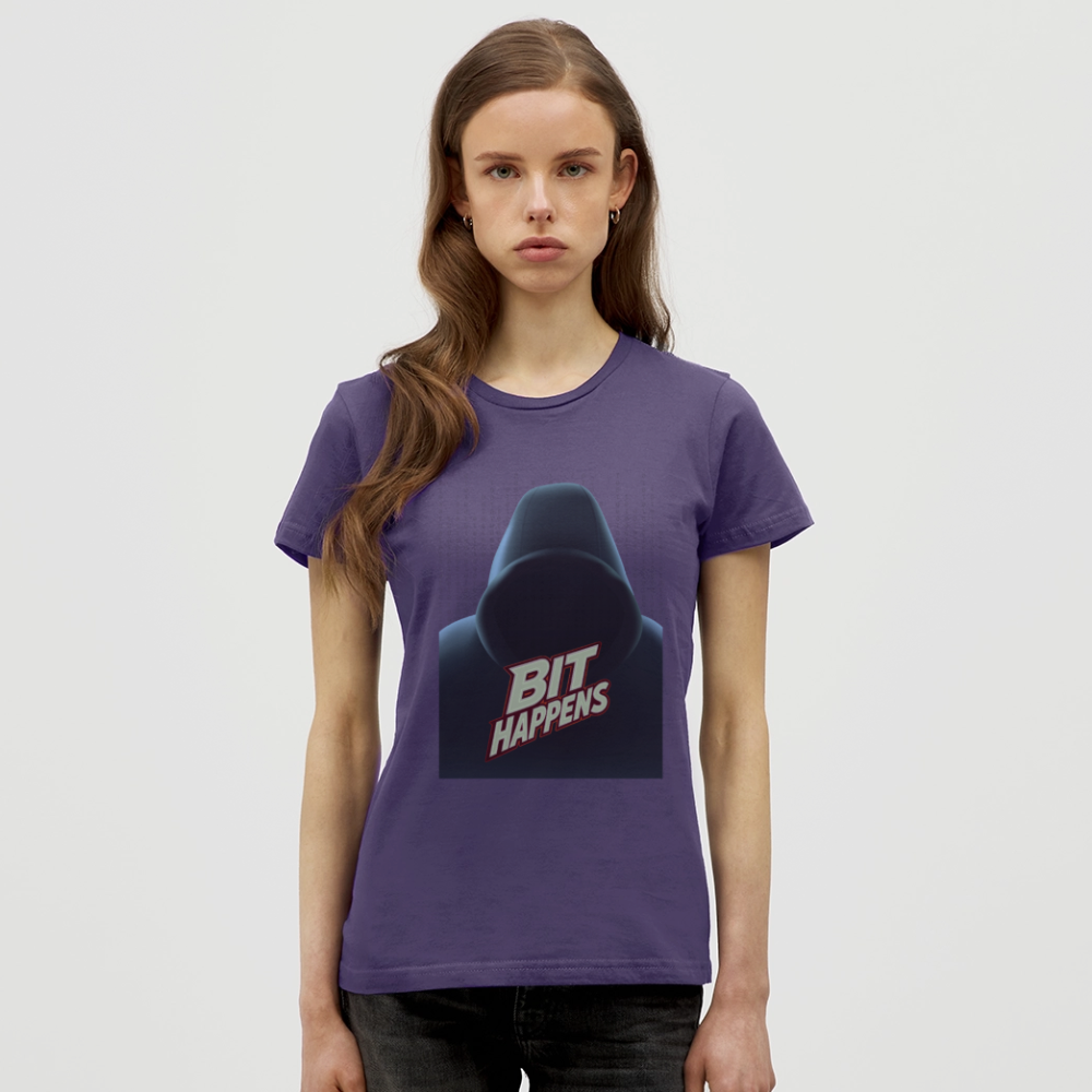 Bit Happens - Frauen T-Shirt - Dunkellila