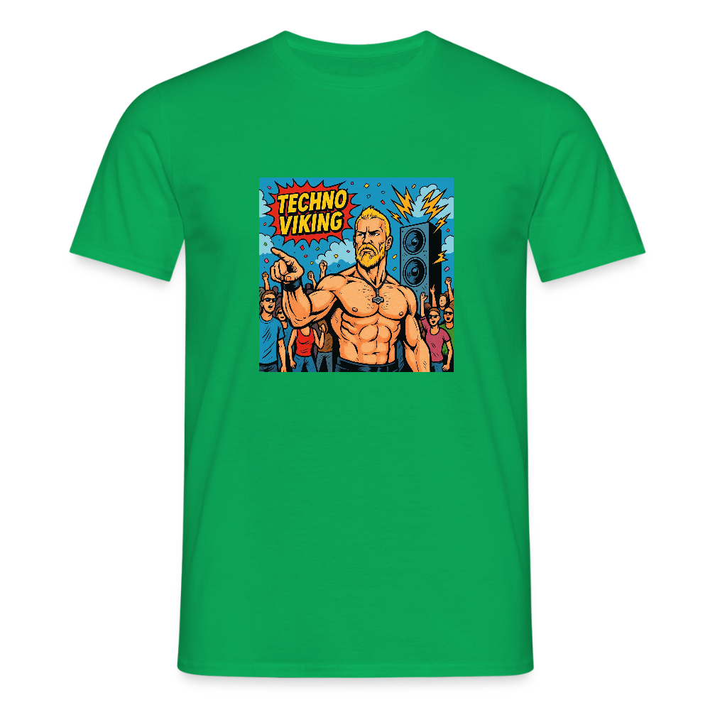 Technoviking Comic - Männer T-Shirt - Kelly Green