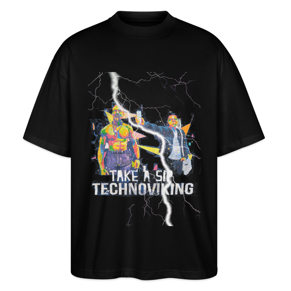 Technoviking electrified Pop Art - Stanley/Stella Oversized Unisex Bio T-Shirt Blaster - Schwarz