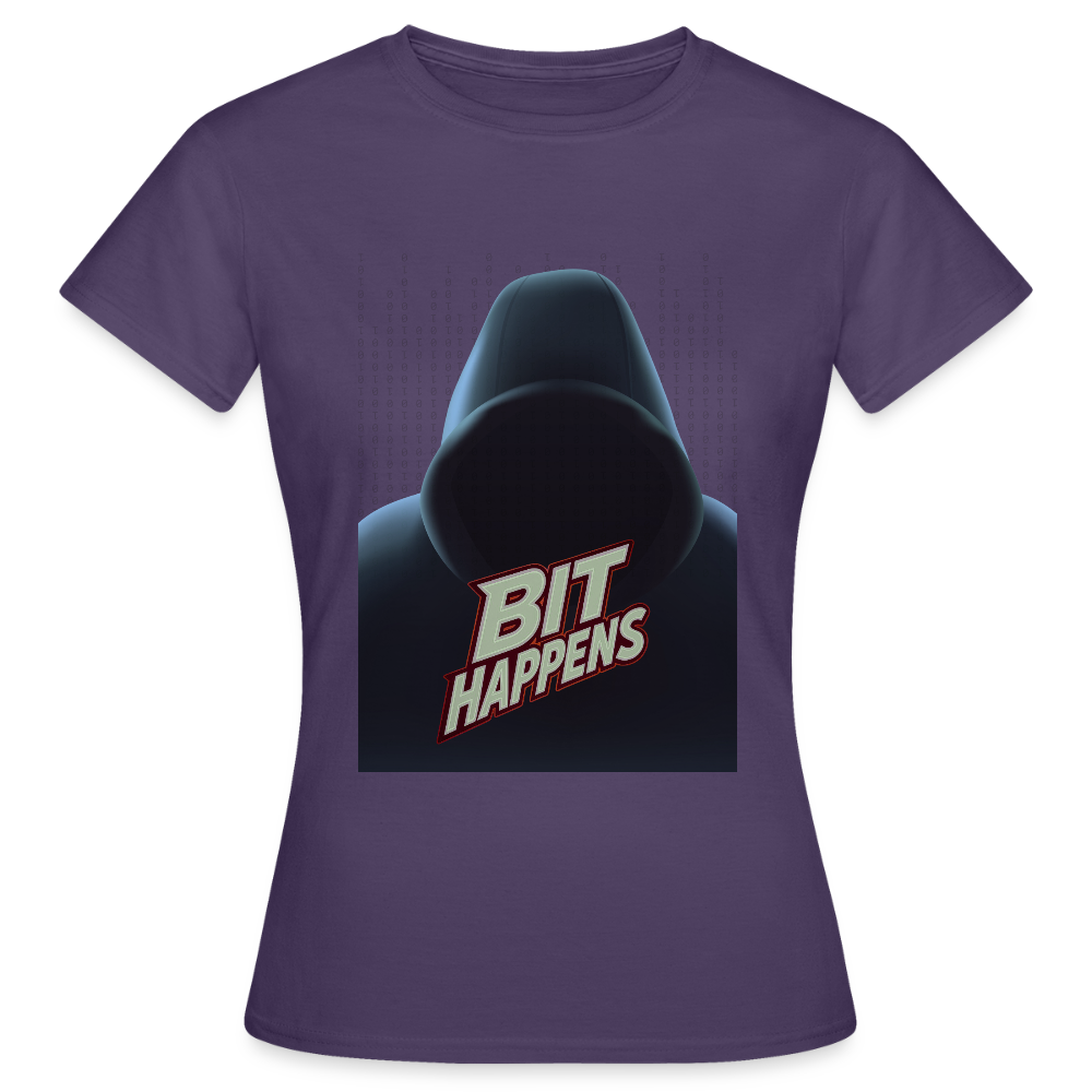 Bit Happens - Frauen T-Shirt - Dunkellila