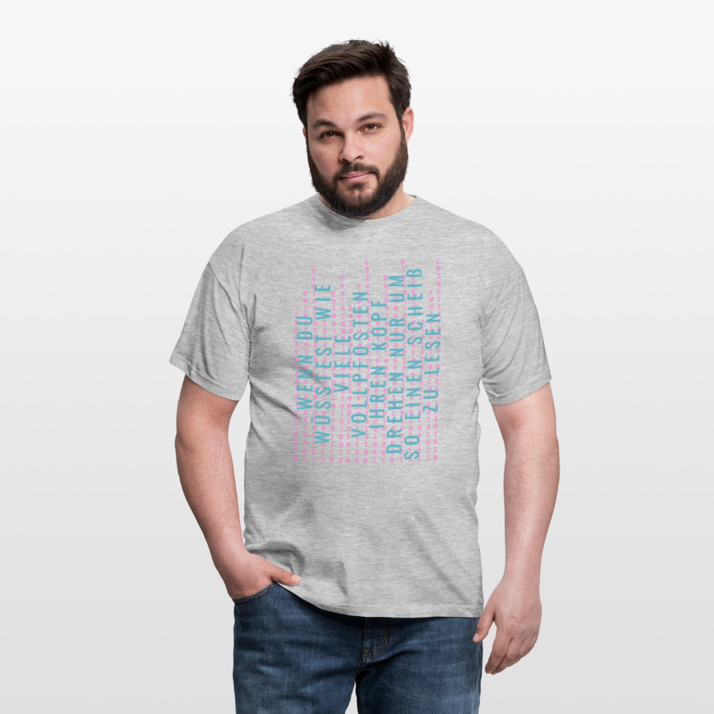Und Tschüß Metaversum - Männer T-Shirt - Grau meliert