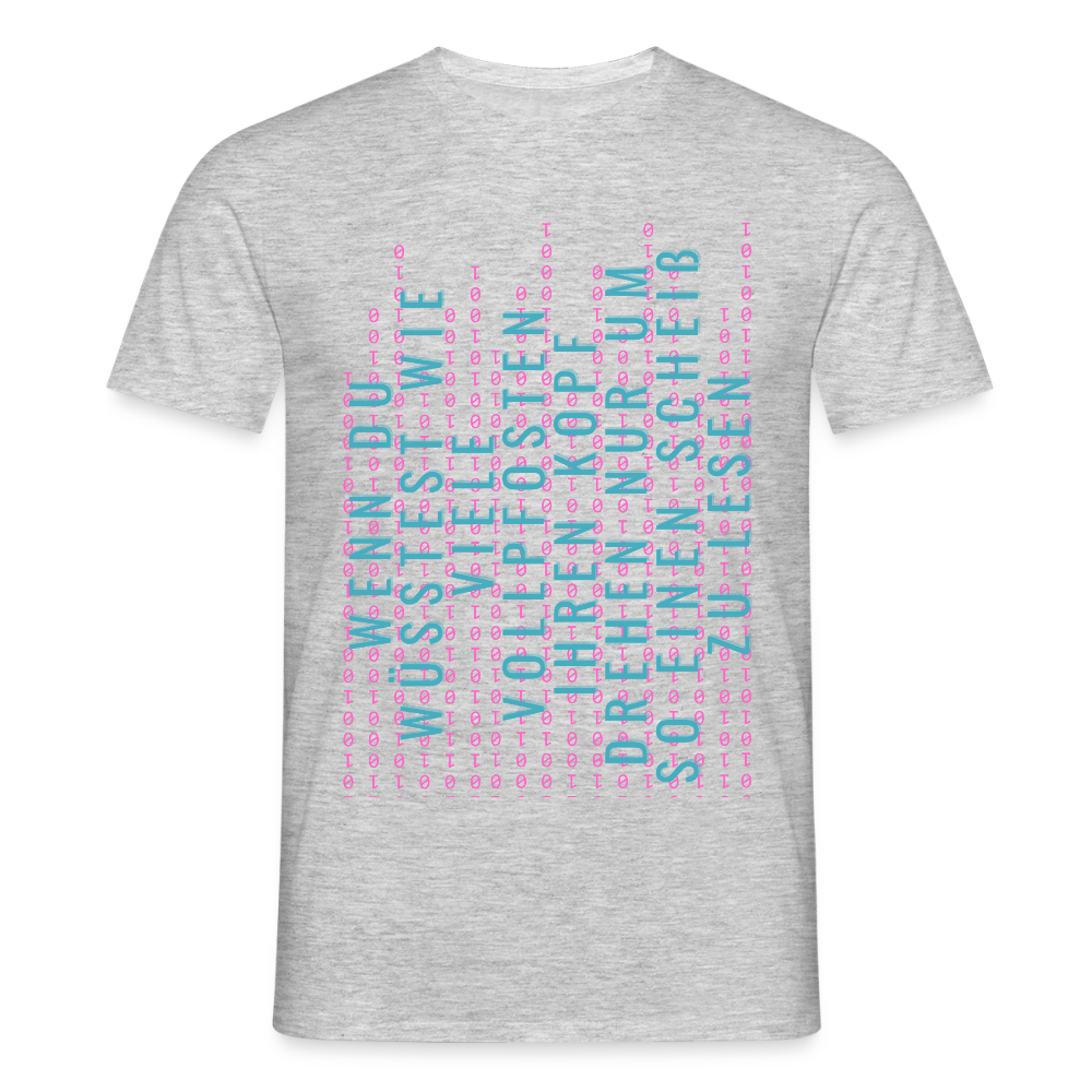Und Tschüß Metaversum - Männer T-Shirt - Grau meliert