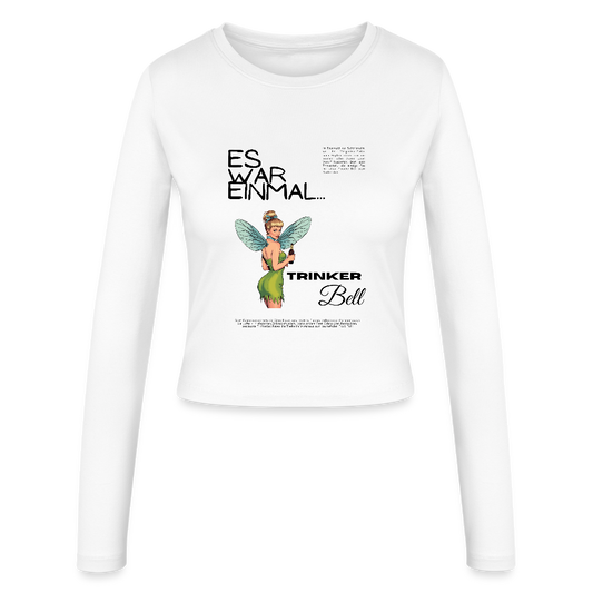 Trinkerbell - Frauen Slim Fit Langarmshirt - Weiß