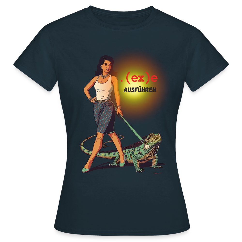 .(ex)e ausführen - Frauen T-Shirt - Navy