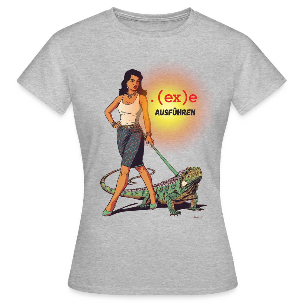 .(ex)e ausführen - Frauen T-Shirt - Grau meliert