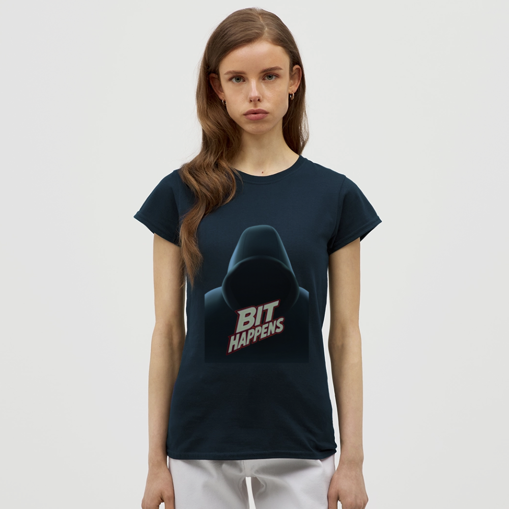 Bit Happens - Frauen T-Shirt - Navy