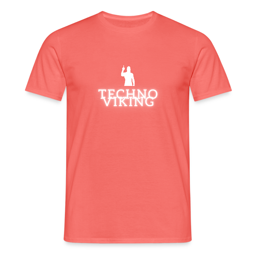 Technoviking drink & dance - Männer T-Shirt - Koralle