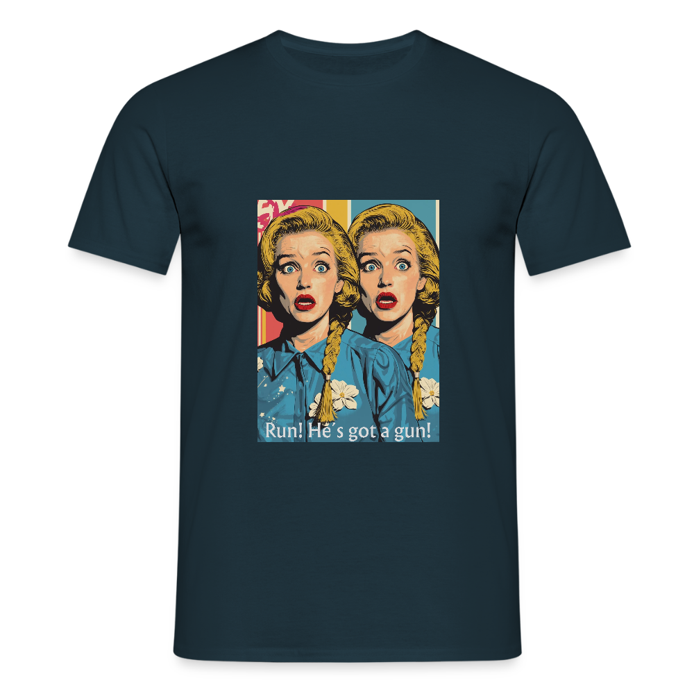 Gemeinsamer Schrei - Männer T-Shirt - Navy