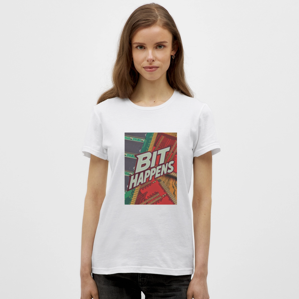 Bit Happens - Frauen T-Shirt - Weiß