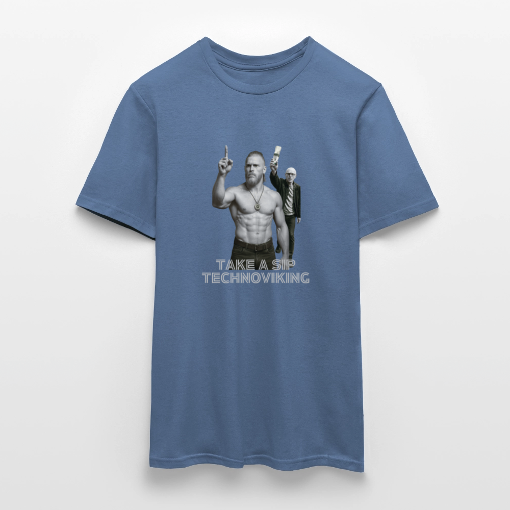 Take a sip Technoviking - Männer T-Shirt - Taubenblau 