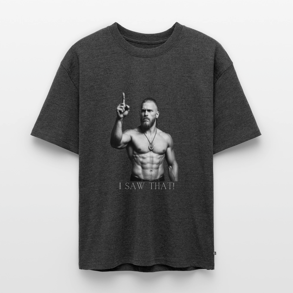 Technoviking - I saw that - Unisex Oversized Bio T-Shirt - Anthrazit meliert